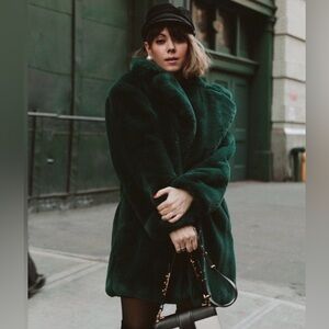 Apparis Emerald Faux Fur Teddy Jacket